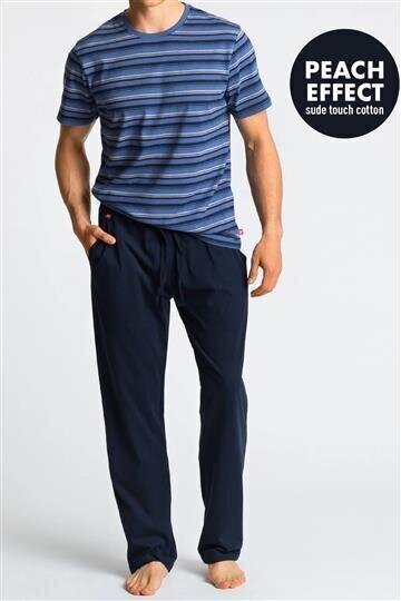 Divdaļīga pidžama ar biksēm Atlantic NMP-345 vīriešiem, zila cena un informācija | Vīriešu halāti, pidžamas | 220.lv