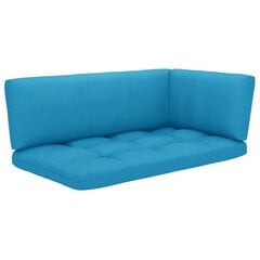 vidaXL Divvietīgs palešu dīvāns ar spilveniem, impregnēta priede cena un informācija | Dārza krēsli | 220.lv