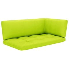 vidaXL Divvietīgs palešu dīvāns ar spilveniem, impregnēta priede cena un informācija | Dārza krēsli | 220.lv