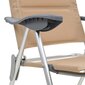 vidaXL kempinga krēsli, 2 gab., 58x69x111 cm, alumīnijs, pelēki цена и информация |  Tūrisma mēbeles | 220.lv
