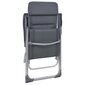 vidaXL kempinga krēsli, 2 gab., pelēki, 58x69x111 cm, alumīnijs cena un informācija |  Tūrisma mēbeles | 220.lv