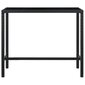 vidaXL dārza bāra galds, melns, 130x60x110 cm, PE rotangpalma, stikls цена и информация | Dārza galdi | 220.lv