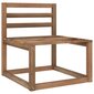 vidaXL 2-daļīgs dārza dīvāna komplekts, brūns, impregnēts priedes koks цена и информация | Dārza krēsli | 220.lv