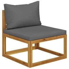 vidaXL 2-daļīgs dārza dīvāna komplekts ar spilveniem, akācija cena un informācija | Dārza krēsli | 220.lv