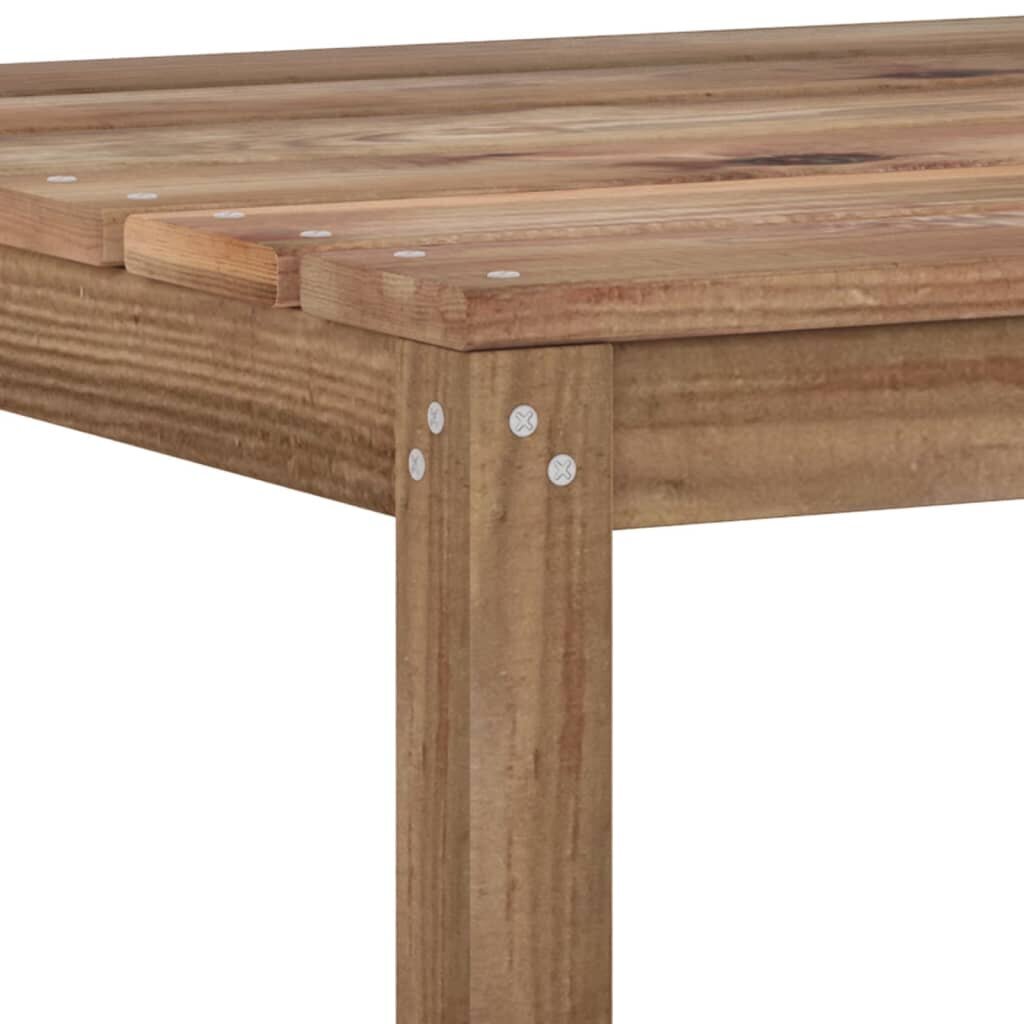 vidaXL dārza palešu galdi, 2 gab., 60x60x36,5 cm, impregnēta priede cena un informācija | Dārza galdi | 220.lv