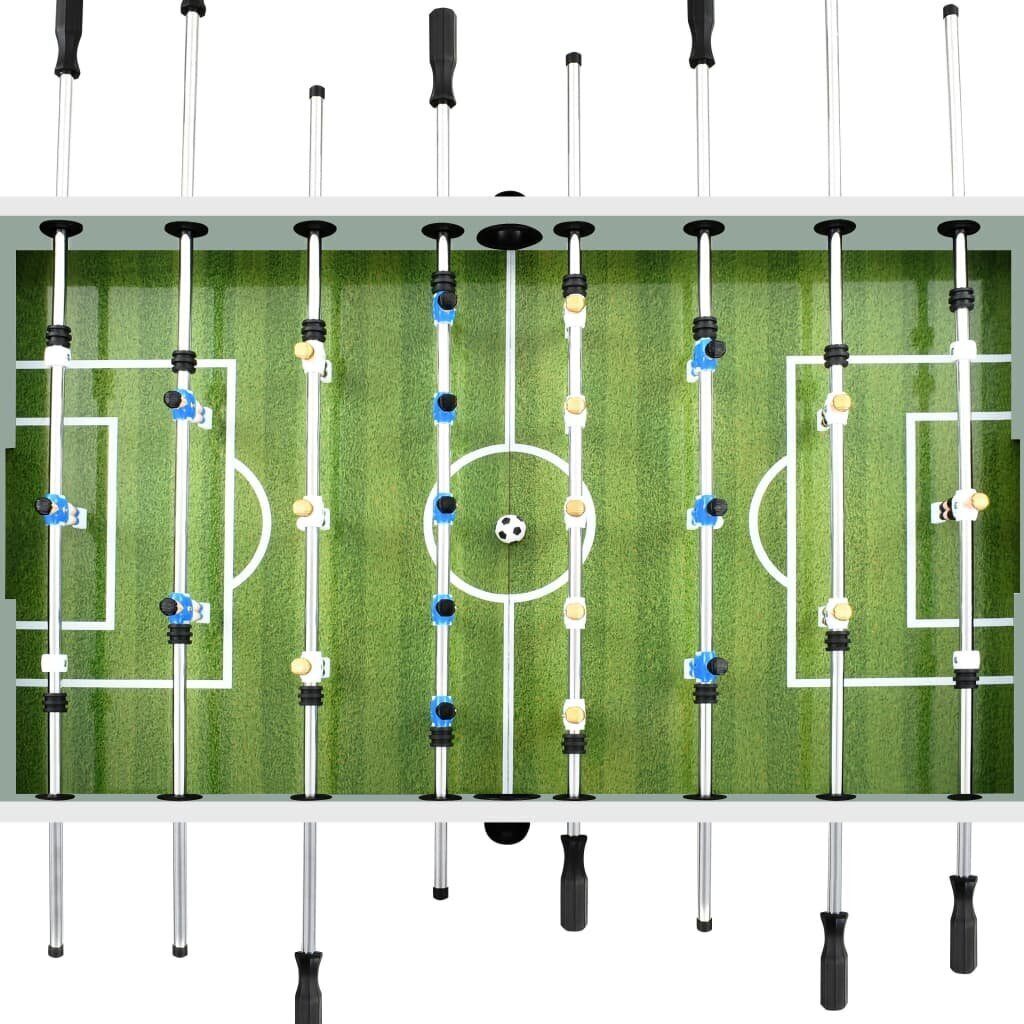 vidaXL galda futbols, 140x74,5x87,5 cm, 60 kg, tērauds, balts цена и информация | Galda futbols | 220.lv