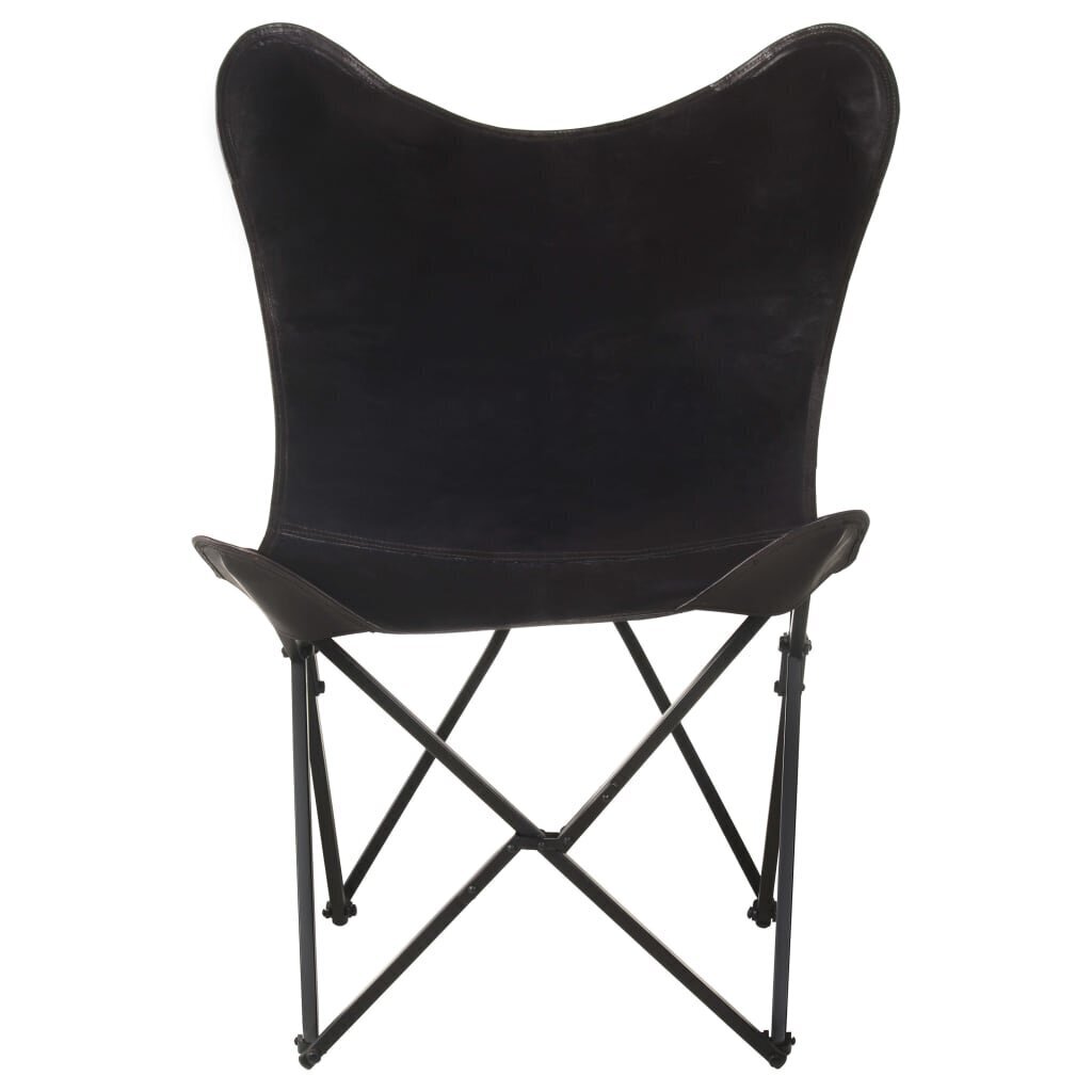 Saliekams tauriņa formas krēsls vidaXL, melns цена и информация | Dārza krēsli | 220.lv
