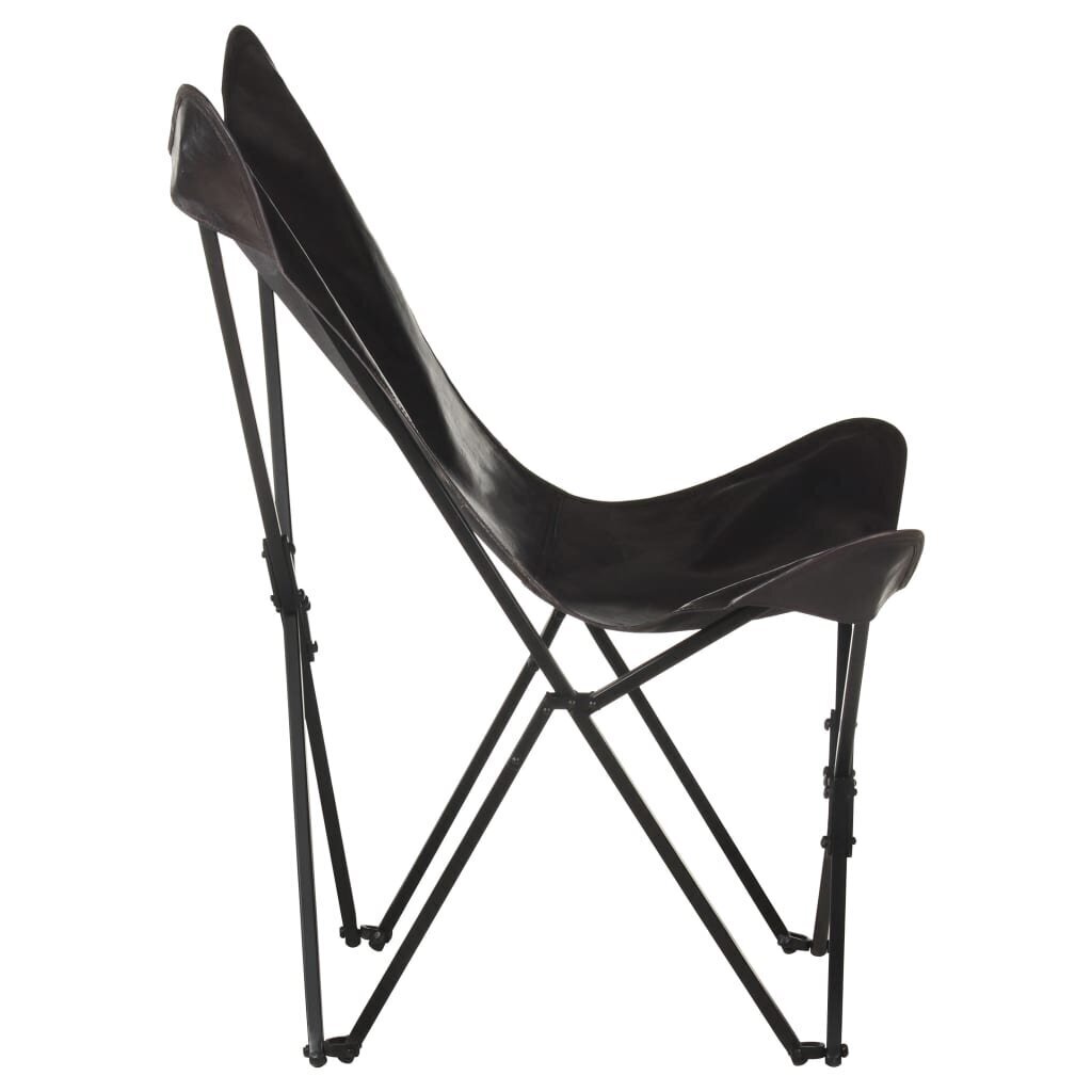 Saliekams tauriņa formas krēsls vidaXL, melns цена и информация | Dārza krēsli | 220.lv