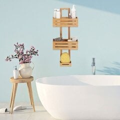 Bambusa vannasistabas plaukts цена и информация | Аксессуары для ванной комнаты | 220.lv