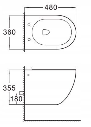 WC komplekts Mexen 5in1 Fenix Slim ar tualetes podu Lena Rimless Slim cena un informācija | Tualetes podi | 220.lv