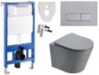 WC komplekts Mexen 5in1 Fenix Slim ar tualetes podu Rico Rimless Slim, Light grey mat цена и информация | Tualetes podi | 220.lv