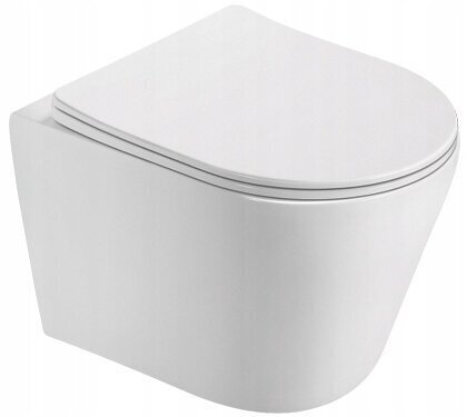 WC komplekts Mexen 5in1 Fenix Slim ar tualetes podu Rico Rimless Slim, White mat cena un informācija | Tualetes podi | 220.lv