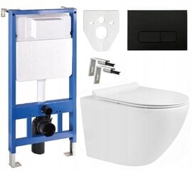 WC komplekts Mexen 5in1 Fenix Slim ar tualetes podu Lena Rimless Slim cena un informācija | Tualetes podi | 220.lv