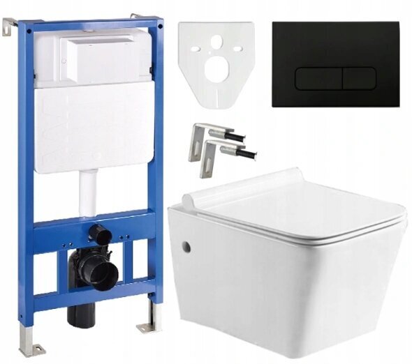 WC komplekts Mexen 5in1 Fenix Slim ar tualetes podu Cube Rimless Slim cena un informācija | Tualetes podi | 220.lv