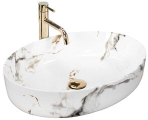 Izlietne REA Queen, Carrara Marble shiny цена и информация | Раковины | 220.lv