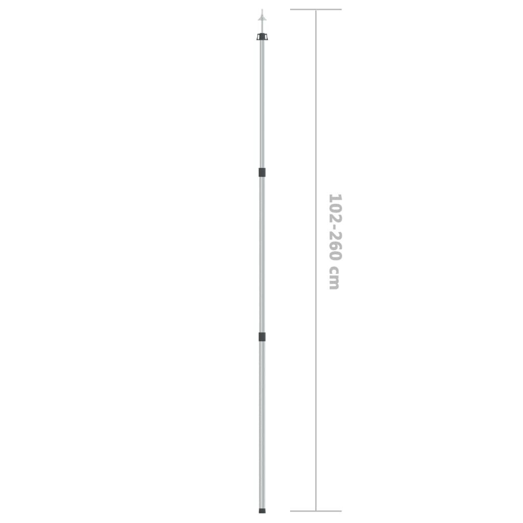 Teleskopiskais telts stienis, 102-260 cm cena un informācija | Teltis | 220.lv