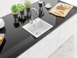 Granīta virtuves izlietne Mexen Milo ar jaucējkrānu un sifonu, White+Chrome цена и информация | Virtuves izlietnes | 220.lv