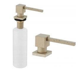 Iebūvējamais šķidro ziepju dozators Mexen Cube, 320 ml, Beige granite цена и информация | Принадлежности для кухонных раковин и смесителей | 220.lv