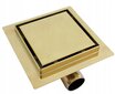 Kvadrāta dušas noteka Mexen Flat 12x12, 15x15 cm, Gold цена и информация | Dušas trapi | 220.lv