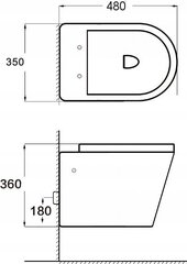 Tualetes pods Mexen Teo Rimless Duroplast Slim ar lēni nolaižamu vāku, Light grey mat cena un informācija | Tualetes podi | 220.lv