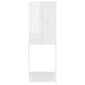 vidaXL Veļasmašīnas plaukts, balts, 64x25,5x190 cm, īpaši spīdīgs cena un informācija | Vannas istabas skapīši | 220.lv