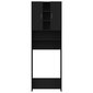 vidaXL Veļasmašīnas plaukts, melnas krāsas, 64x25,5x190 cm cena un informācija | Vannas istabas skapīši | 220.lv