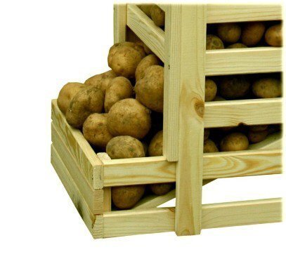 Koka kaste kartupeļu glabāšanai RZ-01 цена и информация | Veļas grozi un mantu uzglabāšanas kastes | 220.lv