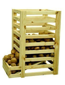 Koka kaste kartupeļu glabāšanai RZ-01 цена и информация | Veļas grozi un mantu uzglabāšanas kastes | 220.lv
