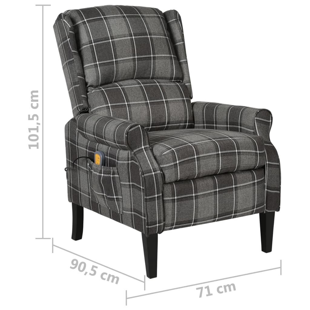 Atgāžamais masāžas krēsls vidaXL, pelēks cena un informācija | Atpūtas krēsli | 220.lv