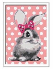 Kартины по номерам в рамке pаскрашивающая картина "Кролик с бантиком" 13x18 Li R  28470 цена и информация | Живопись по номерам | 220.lv
