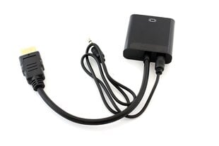 HDMI uz VGA + audio 3,5 mm adaptera pārveidotājs cena un informācija | Adapteri un USB centrmezgli | 220.lv