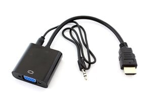 HDMI uz VGA + audio 3,5 mm adaptera pārveidotājs cena un informācija | Adapteri un USB centrmezgli | 220.lv