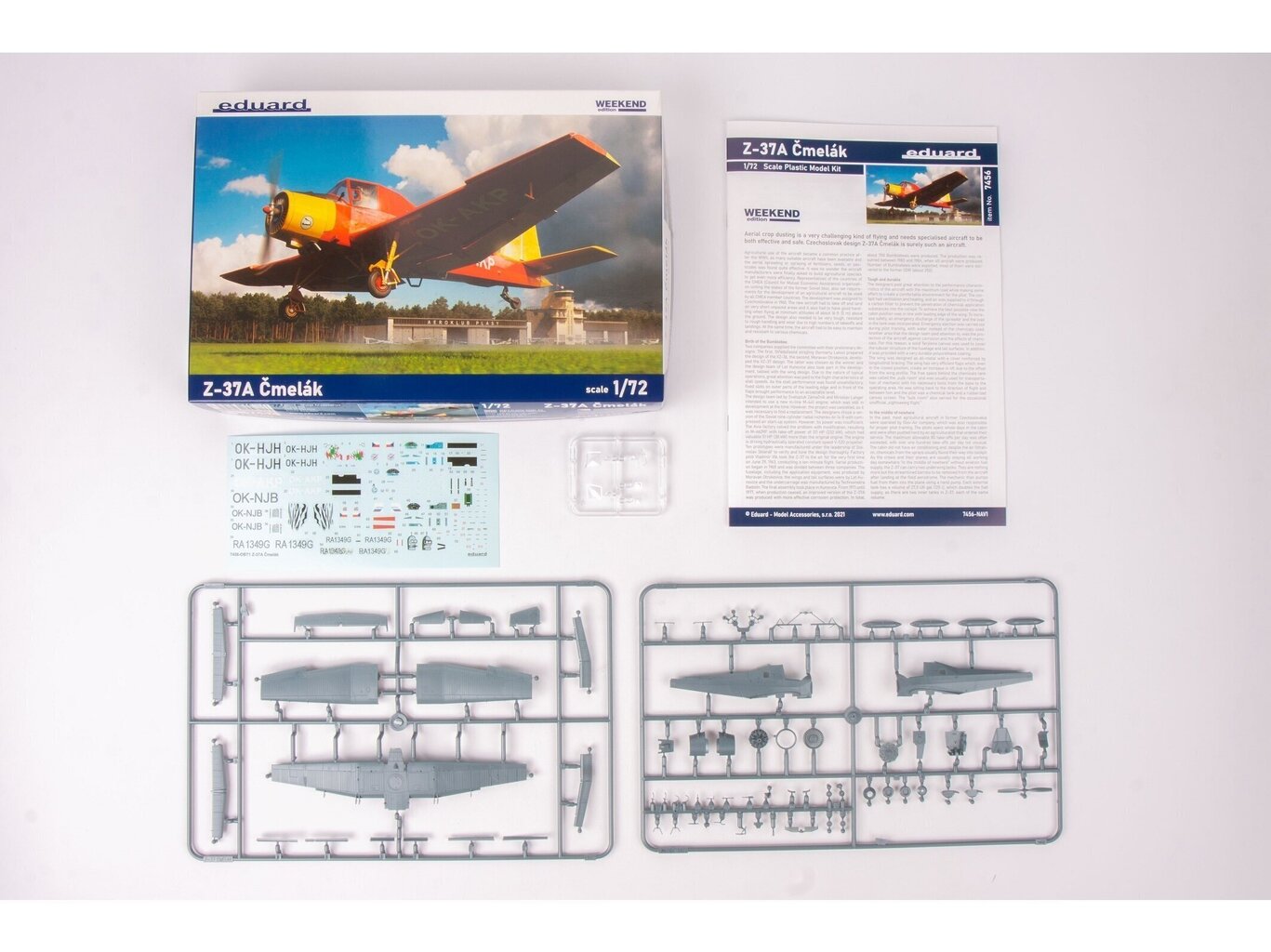 Eduard - Z-37A Čmelák Weekend edition, 1/72, 7456 cena un informācija | Konstruktori | 220.lv