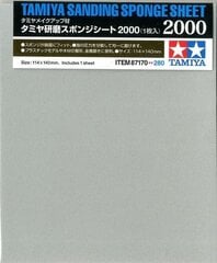 Шлифовальная губка (на поролоновой основе) с зернистостью Tamiya - 2000, 87170 цена и информация | Механические инструменты | 220.lv