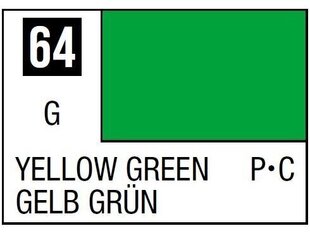 Краска Mr.Hobby - Mr.Color C-064 Yellow Green, 10 мл цена и информация | Принадлежности для рисования, лепки | 220.lv