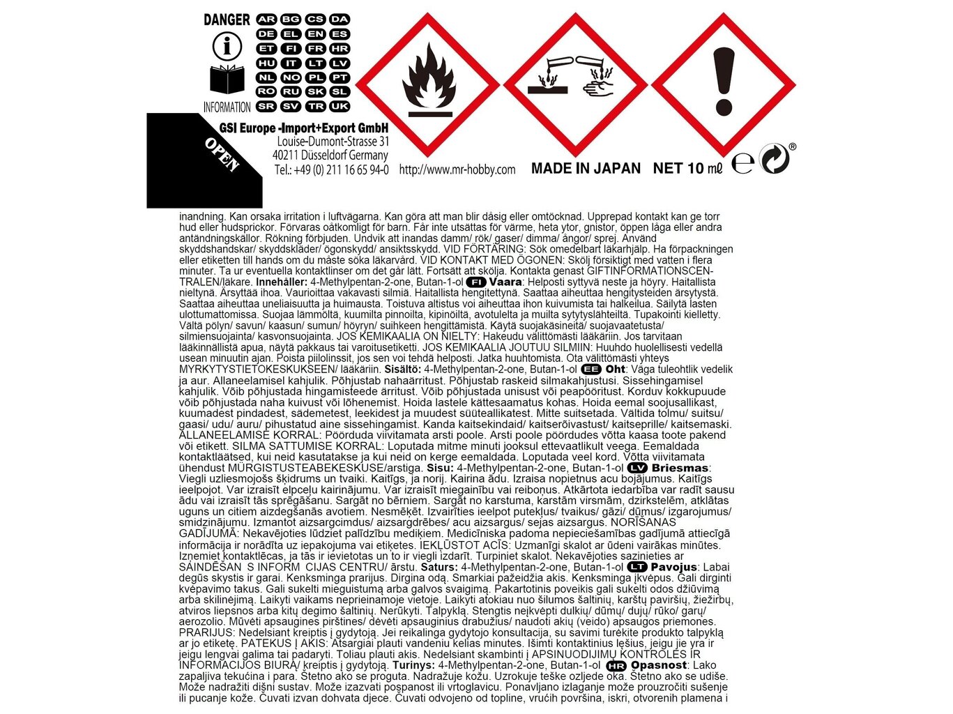 Mr.Hobby - Mr.Color C-351 Zinc-Chromate Type I FS34151, 10ml cena un informācija | Modelēšanas un zīmēšanas piederumi | 220.lv