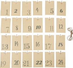 Adventes kalendāra dāvanu maisiņu komplekts cena un informācija | Ziemassvētku dekorācijas | 220.lv