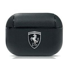 FEOAPLEBK Ferrari Off Track Leather Cover for Airpods Pro Black cena un informācija | Austiņas | 220.lv