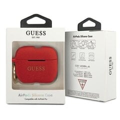 GUACAPSILGLRE Guess Silicone Case for Airpods Pro Red cena un informācija | Austiņas | 220.lv