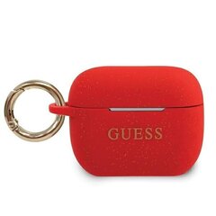 GUACAPSILGLRE Guess Silicone Case for Airpods Pro Red цена и информация | Аксессуары для наушников | 220.lv