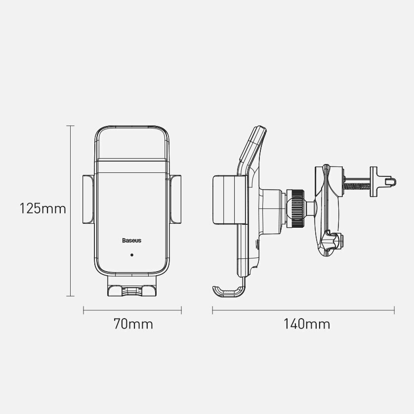 Baseus solar gravitational car phone holder (black) cena un informācija | Auto turētāji | 220.lv