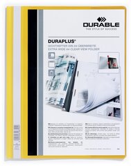 Mape ar cilni un kabatiņu Durable Duraplus, A4, dzeltens cena un informācija | Kancelejas preces | 220.lv