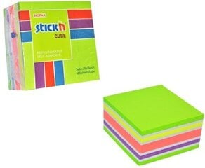 Līmlapiņu kubs STICK´N Neon Green Mix, 76x76 mm, 400 lapiņas cena un informācija | Burtnīcas un papīra preces | 220.lv
