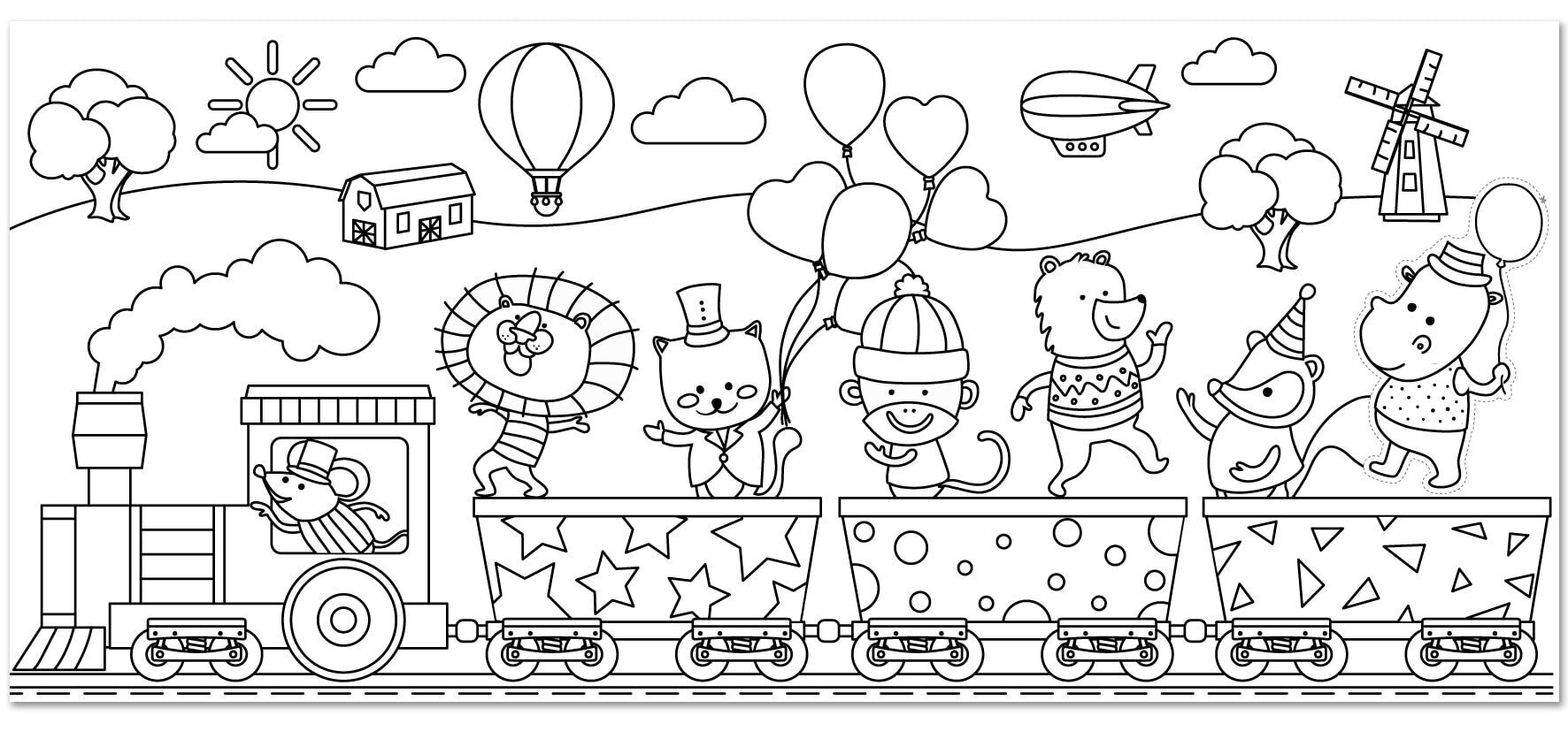 Līpstošs krāsojamais rullītis STICK´N "Līksmais vilcieniņš", 31cm x 35m cena un informācija | Modelēšanas un zīmēšanas piederumi | 220.lv
