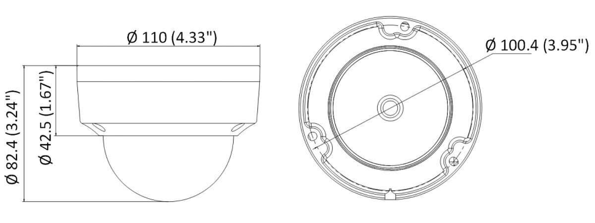 IP PRETVANDĀLISMA KAMERA DS-2CD1121-I(2.8MM)(F) 2.1 Mpx - 1080p Hikvision cena un informācija | Novērošanas kameras | 220.lv