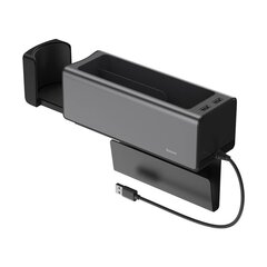 <p>Органайзер консоли для подлокотника Baseus Deluxe dual USB, металлический, черный CRCWH-A01</p>
 цена и информация | Авто принадлежности | 220.lv
