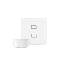 WI-FI SMART LIGHT SWITCH TC3-EU-2 BroadLink (2-channel) with smart hub cena un informācija | Novērošanas kameras | 220.lv