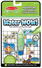 Ūdens zīmēšanas grāmata MELISSA &amp; DOUG Water Wow "Piedzīvojumi" cena un informācija | Modelēšanas un zīmēšanas piederumi | 220.lv