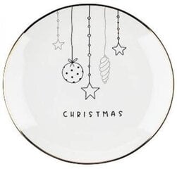Десертная тарелка Jingle bells, 20 см, фарфор цена и информация | Посуда, тарелки, обеденные сервизы | 220.lv