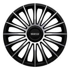 Mototransporta pārsegs Sparco Torino CS5 Melns Sudrabains 16" (4 uds) cena un informācija | Dekoratīvie diski | 220.lv